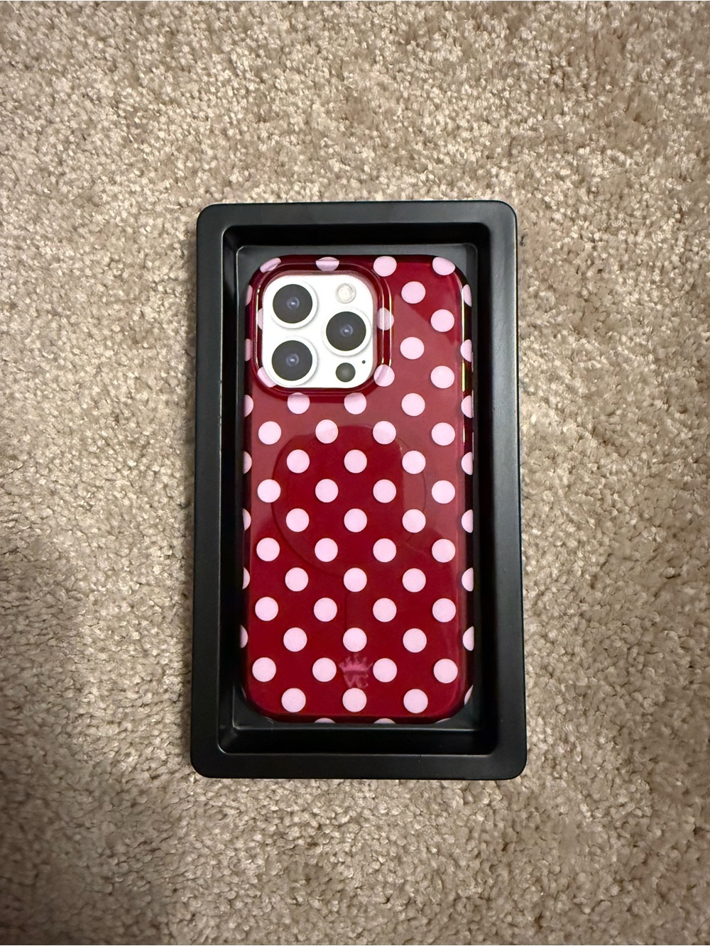 Velvet Caviar - Raspberry Polka Dot